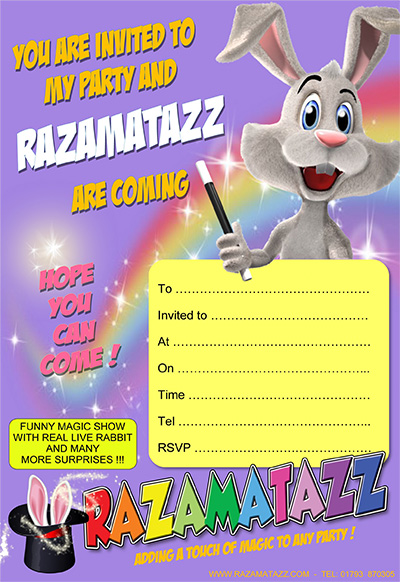 Razamatazz invitation lilac